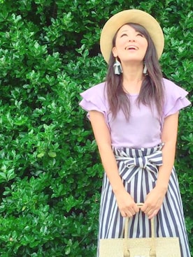 「Chesty（チェスティー）のアイテム（パンツ）」を使った、BIBIKOさん（レディース・156cm）の春コーディネート