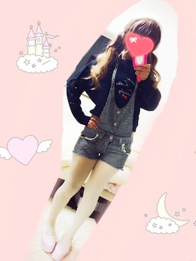 「フリマ」｜「アイテム（オールインワン・サロペット）」を使った、fuyuさん（レディース・157cm）の冬コーディネート