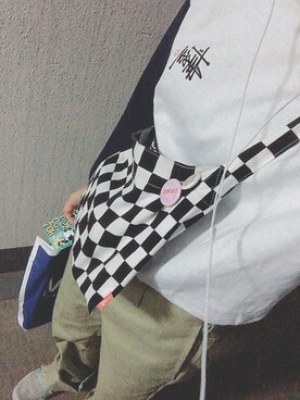 「I&ME（アイアンドミー）のアイテム（バッグ）」を使った、てらだまなみさん（レディース・154cm）の春コーディネート