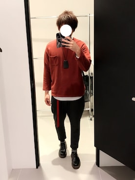 「Dr. Martens（ドクターマーチン）のDr.Martens (ドクターマーチン)/1461 3EYE GIBSON SHOES（その他シューズ）」を使った、T.さん（メンズ・172cm）の秋コーディネート