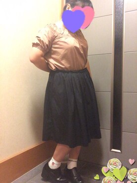 「E hyphen world gallery（イーハイフンワールドギャラリー）のアイテム（トップス、ブラウン系）」を使った、かりんさん（レディース・157cm）の秋コーディネート