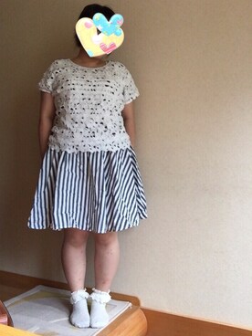 「tutuanna（チュチュアンナ）のアイテム（ソックス/靴下、ホワイト系）」を使った、かりんさん（レディース・157cm）の秋コーディネート