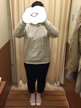 「？のアイテム（トップス、ホワイト系）」を使った、かりんさん（レディース・157cm）の秋コーディネート