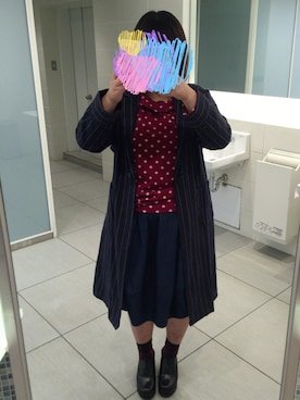 「earth music&ecology（アースミュージックアンドエコロジー）のアイテム（シューズ、ブラック系）」を使った、かりんさん（レディース・157cm）の秋コーディネート