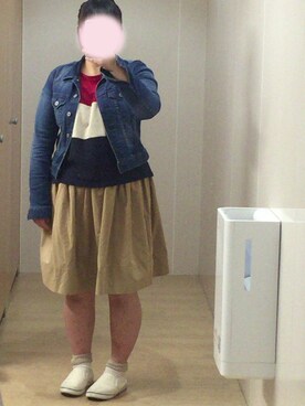 「Honeys（ハニーズ）のアイテム（トップス、その他）」を使った、かりんさん（レディース・157cm）の秋コーディネート