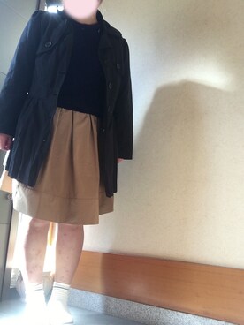 「E hyphen world gallery（イーハイフンワールドギャラリー）のアイテム（スカート、その他）」を使った、かりんさん（レディース・157cm）の秋コーディネート