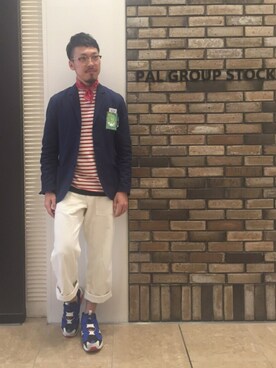 「melple（メイプル）のアイテム（ジャケット/アウター）」を使った、Mitsuhiro Tamuraさん（メンズ・172cm）の春コーディネート