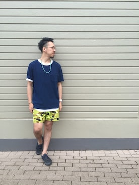 「切りっぱなし」｜「アイテム（アナログ腕時計）」を使った、Mitsuhiro Tamuraさん（メンズ・172cm）の夏コーディネート
