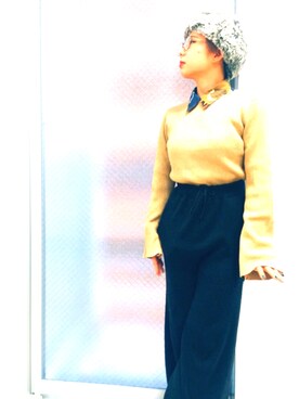 「earth（アース）のアイテム（帽子）」を使った、anさん（レディース・151cm）の秋コーディネート