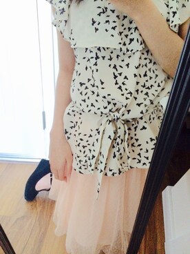 「FOREVER 21（フォーエバー トゥエンティーワン）のアイテム（シャツ/ブラウス、ホワイト系）」を使った、bluebelleさん（レディース・160cm）の冬コーディネート