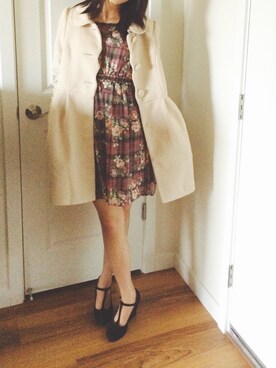 「LODISPOTTO（ロディスポット）のアイテム（ワンピース、その他）」を使った、bluebelleさん（レディース・160cm）の冬コーディネート