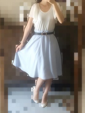 「ブルー x ホワイト」｜Izumi＊＊さん（レディース・165cm）の夏コーディネート