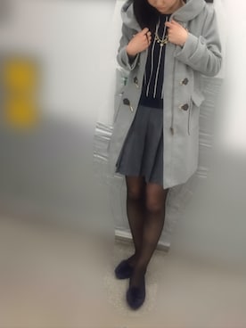 「PAGEBOY（ページボーイ）のアイテム（ダッフルコート）」を使った、Izumi＊＊さん（レディース・165cm）の冬コーディネート