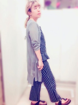 「ヘアアレンジ」｜「アイテム（セットアップ）」を使った、ア オ ピ ♩さん（レディース・153cm）の秋コーディネート