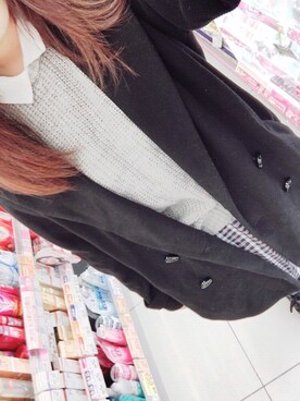 「NICE CLAUP（ナイスクラップ）のアイテム（チェスターコート）」を使った、もやしさん（レディース・156cm）の秋コーディネート