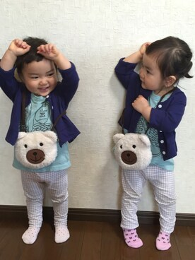 「おさんぽ」｜Twinskleさん（キッズ・80cm）の春コーディネート
