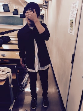 「URBAN RESEARCH（アーバンリサーチ）のアイテム（ナイロンジャケット）」を使った、umeyamastyleさん（メンズ・167cm）の秋コーディネート