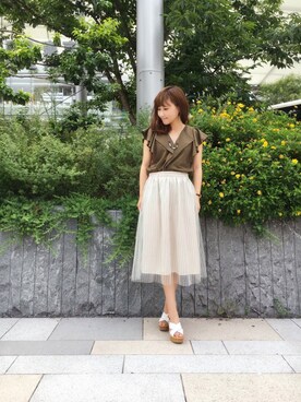 「KATHARINE ROSS（キャサリンロス）のアイテム（サンダル）」を使った、msさん（レディース・150cm）の夏コーディネート