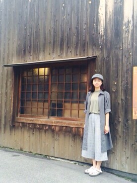 「ONCE UPON A TIME（ワンス　アポン　ア　タイム）のアイテム（ジャケット/アウター）」を使った、采さん（レディース・160cm）の夏コーディネート