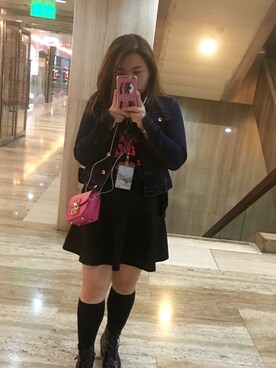 「stradivarius（ストラディバリウス）のアイテム（デニムジャケット）」を使った、Kity Makさん（レディース・155cm）の春コーディネート