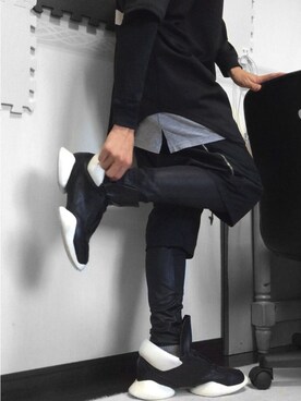 「DRKSHDW by RICK OWENS（ダークシャドウ バイ リックオウエンス）のアイテム（トートバッグ）」を使った、Яөія﻿aさん（メンズ・174cm）の秋コーディネート