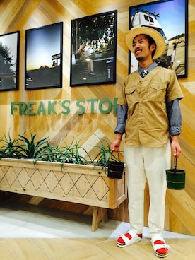 「FREAK'S STORE（フリークスストア）のアイテム（その他）」を使った、三村 朋久さん（メンズ・172cm）の春コーディネート