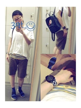 「カンケンBAG」｜39t.◡̈⃝さん（レディース・153cm）の夏コーディネート
