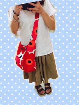 「茶色スカート」｜ぽにょかさん（レディース・149cm）の秋コーディネート