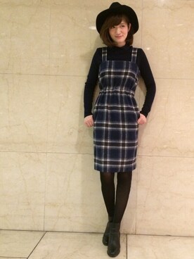 「31 Sons de mode（トランテアン　ソン　ドゥ　モード）のアイテム（帽子）」を使った、うおchanさん（レディース・162cm）の冬コーディネート