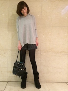 「ラメ」｜うおchanさん（レディース・162cm）の冬コーディネート