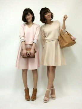 「ニットアップ」｜うおchanさん（レディース・162cm）の冬コーディネート