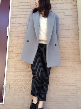 「AS as know as（エーエス アズノウアズ）のアイテム（ニット/セーター）」を使った、六花-ユキ-さん（レディース・155cm）の冬コーディネート
