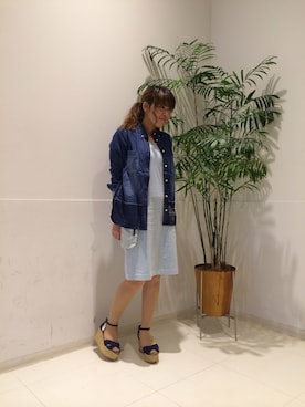 「涼しげ」｜MANAさん（レディース・155cm）の春コーディネート