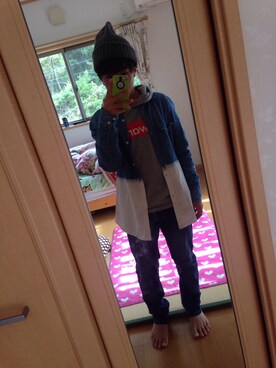 「IROIRO（イロイロ）のアイテム」を使った、kenseiさん（メンズ・154cm）の秋コーディネート