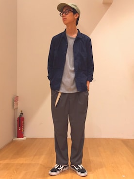 「SEVENDAYS=SUNDAY（セブンデイズサンデイ）のアイテム（スラックス）」を使った、Ryousukeさん（メンズ・180cm）の秋コーディネート