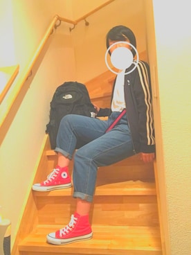 「アイテム（ジャージ）」を使った、t e n .さん（レディース・155cm・20代）の春コーディネート