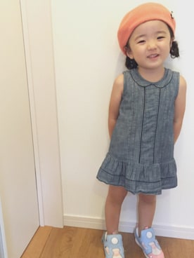 「ドラフトGAP」｜「アイテム（ハンチング/ベレー帽）」を使った、ohana☺︎さん（キッズ・90cm）の夏コーディネート