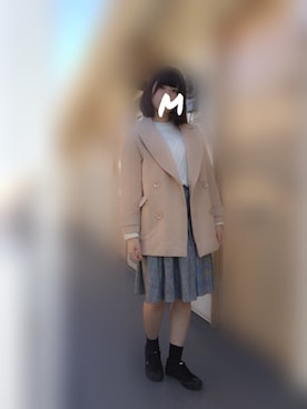 「dazzlin（ダズリン）のアイテム（チェスターコート）」を使った、みっけすとさん（レディース・165cm）の秋コーディネート