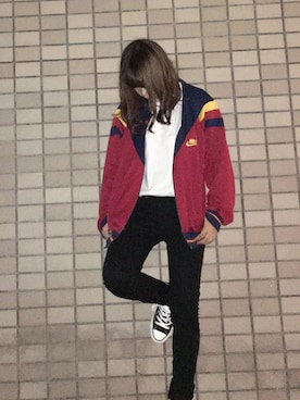 「アイテム（ジャージ）」を使った、H.さん（レディース・153cm・10代）の秋コーディネート