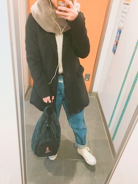 「Polo Ralph Lauren」｜「アイテム（チェスターコート）」を使った、H.さん（レディース・153cm）の冬コーディネート