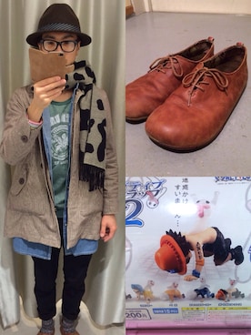 「Jungle Storm（ジャングルストーム）のアイテム（トップス）」を使った、もーさん（メンズ・175cm）の冬コーディネート