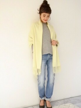 「Spick & Span（スピックアンドスパン）のアイテム（ニット/セーター）」を使った、Press marieさん（レディース・158cm）の秋コーディネート