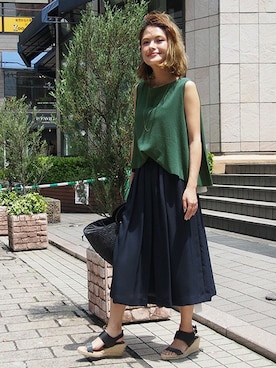 「スカウチョ」｜Press marieさん（レディース・151cm）の夏コーディネート