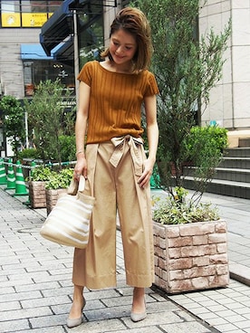 「トーンオントーン」｜Press marieさん（レディース・151cm）の夏コーディネート