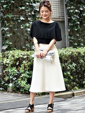 「GAIMO（ガイモ）のアイテム」を使った、Press marieさん（レディース・151cm）の夏コーディネート