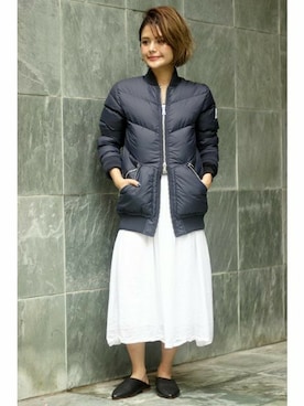「Spick & Span（スピックアンドスパン）のアイテム（ダウンジャケット/コート）」を使った、Press marieさん（レディース・151cm）の夏コーディネート