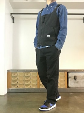 「アイテム（ベスト）」を使った、JIMAさん（メンズ・170cm・30代）の春コーディネート