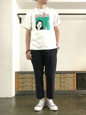 「OMEGA（オメガ）のアイテム」を使った、JIMAさん（メンズ・170cm）の春コーディネート