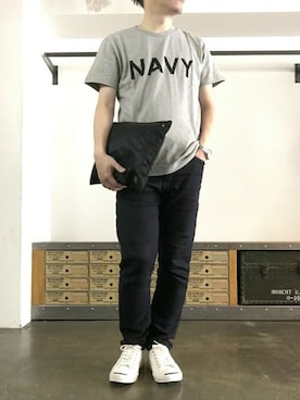 「LOOPWHEELER別注」｜JIMAさん（メンズ・170cm）の春コーディネート