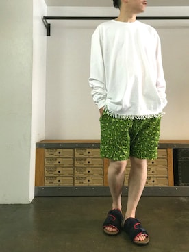 「アイテム（サンダル）」を使った、JIMAさん（メンズ・170cm・30代）の夏コーディネート